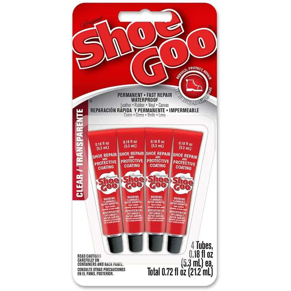 Shoe Goo 5510110 Mini Adhesive 4 Pack 0.18 fl. oz Clear Shoe Goo 5510110 Mini Adhesive 4 Pack 0.18 fl. oz Clear