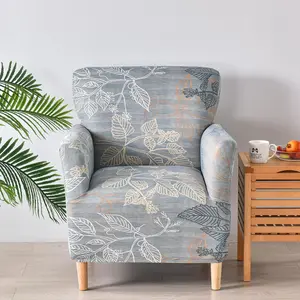 Stretch Mid Century Armchair Slipcover 1-Piece Chair Covers with Arms Soft Waterproof Chair Slipcovers for Living Room Furniture Protector Office (Color F)