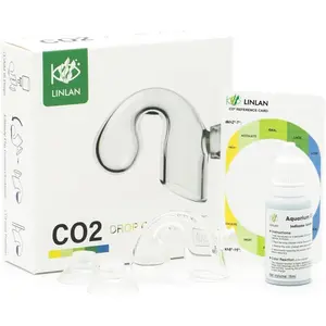Accurate CO₂ Drop Checker Kit, Aquarium Monitor, Includes CO2 Monitoring Fluid, White Background Card and Clear Silicone Suction Cup for Planted Aquarium