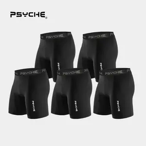PSYCHE 5 Pack Men’s Compression Shorts Compression Underwear For Gym Workout Running Basketball,Squat-Proof, Sweat-Wicking And Ultra-Breathable