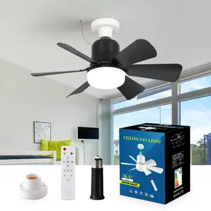 Remote Control LED Ceiling Fan Light, Silent Strong Wind Ceiling Fan Light, Small Fan Suitable for Restaurant/Bedroom, Home Decor Light, Led Ceiling Lights