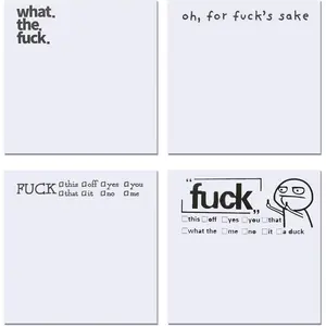 Funny Sticky Note, 4 Pieces Novelty Memo Pads Sticky Note, Funny Office Supplies, Current Mood Sticky Note Tabs, Office Desk Accessory Gifts (Style 2)