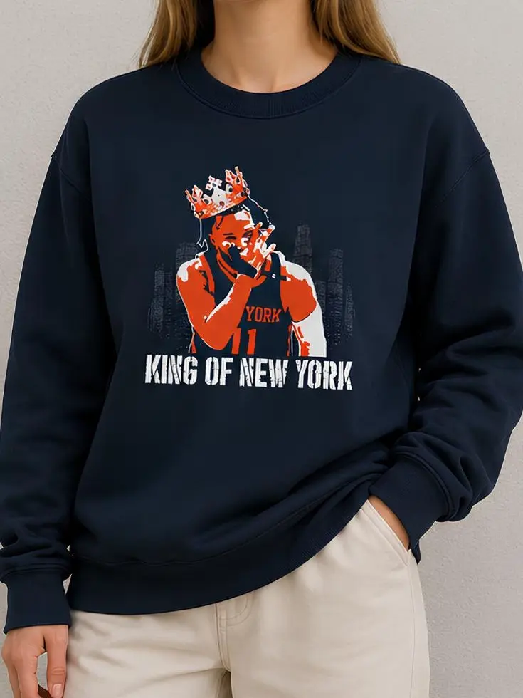 Unisex Jalen Brunson 11 King Of New York Basketball Sport Graphic Tshirt Hoodie Sweatshirt Casual Crewneck Basic Aesthetic Streetstyle Tee