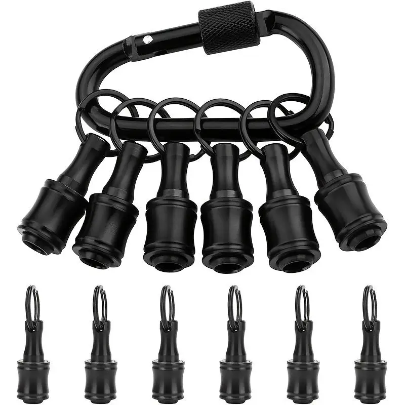 Portable Bit Holder Keychain, 1/4 Inch Hex Shank Screwdriver Bit, Multifunctional Keychain for Home & Office, Hand Tools, Hardware