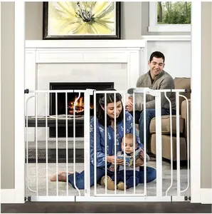 Extra Wide Baby Safety Gate 29-49 Inch Pressure Mounted Door Gate with Walk Through