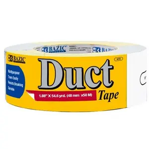 212 MAIN Multipurpose White Duct Tape, 1.88" x 60 yds, Tears Easily, Pack of 12 - Ideal for Skateboarding, Outdoor Recreation