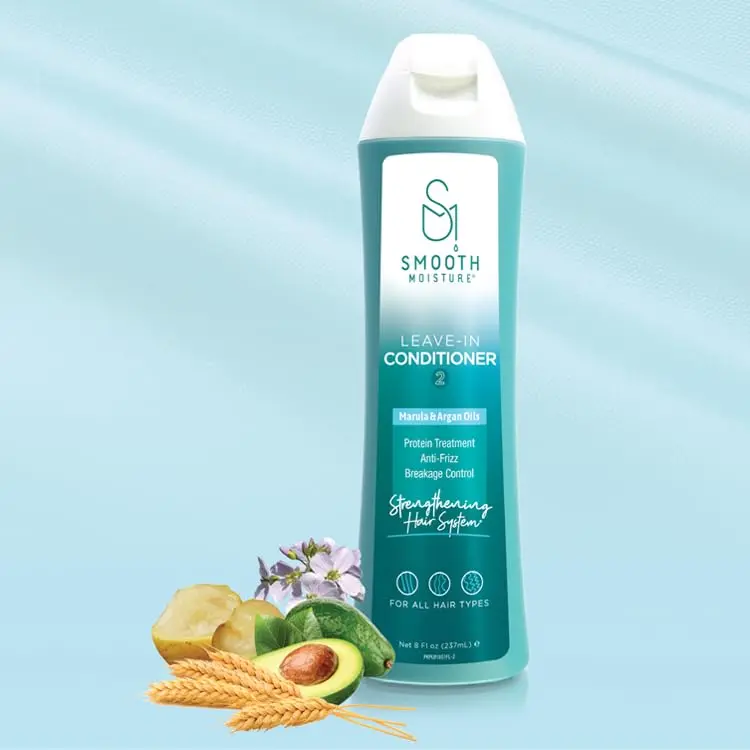 Luxury Salon Leave-in Hair Conditioner - Argan Oil & Avocado Infused Smoothing Frizz-Control Serum for Daily Use (8 oz)