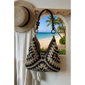 Crochet Hobo Handbag