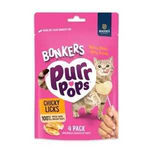 BONKERS Purr Pops + Freeze Dryed Cat Treat on a Stick + Snack Treat Freeze-Dried