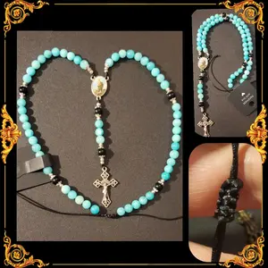 Amazonite Crystal Beaded Rosary Adjustable