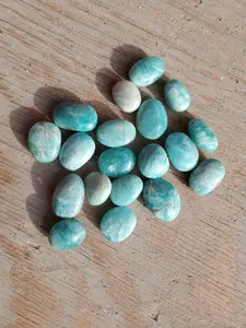 Natural polished Amazonite cage necklace