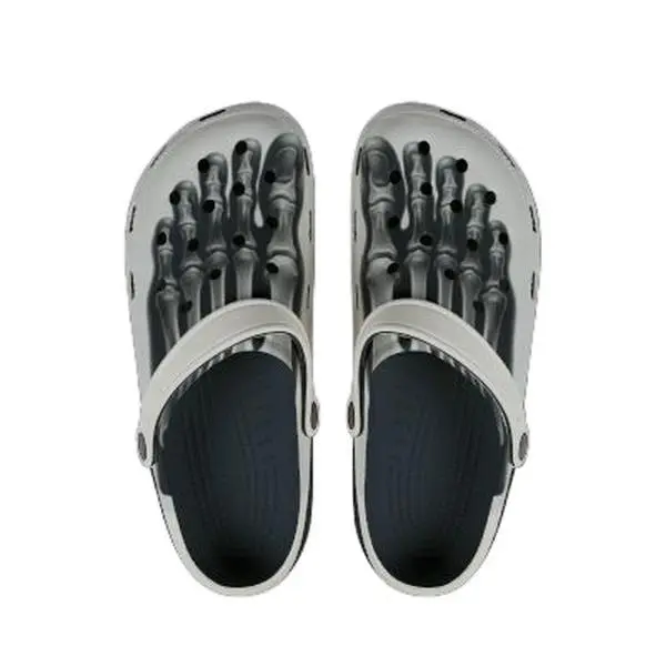 Funny skeleton rubber clogs, great for comfort and everyday wear. Footwear Shoe Summer