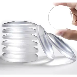 Door Stoppers for Wall Transparent (8pcs, Medium Size 2") Quiet Wall Protector for Door Handle, Round Shield Cushion  Adhesive Bumpers