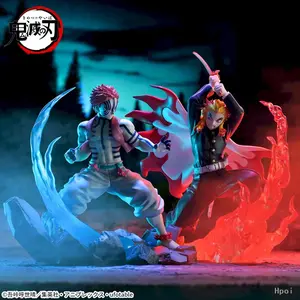 SEGA Xross Link Demon Slayer – Akaza & Rengoku Kyojuro Mugen Train Clash Ver. Figure Collection Anime PVC Figurine Statue Collectible Display