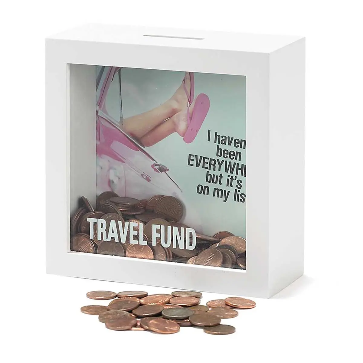 Dicksons 235011 On My List Bank Shadow Box - 6 x 6 in.