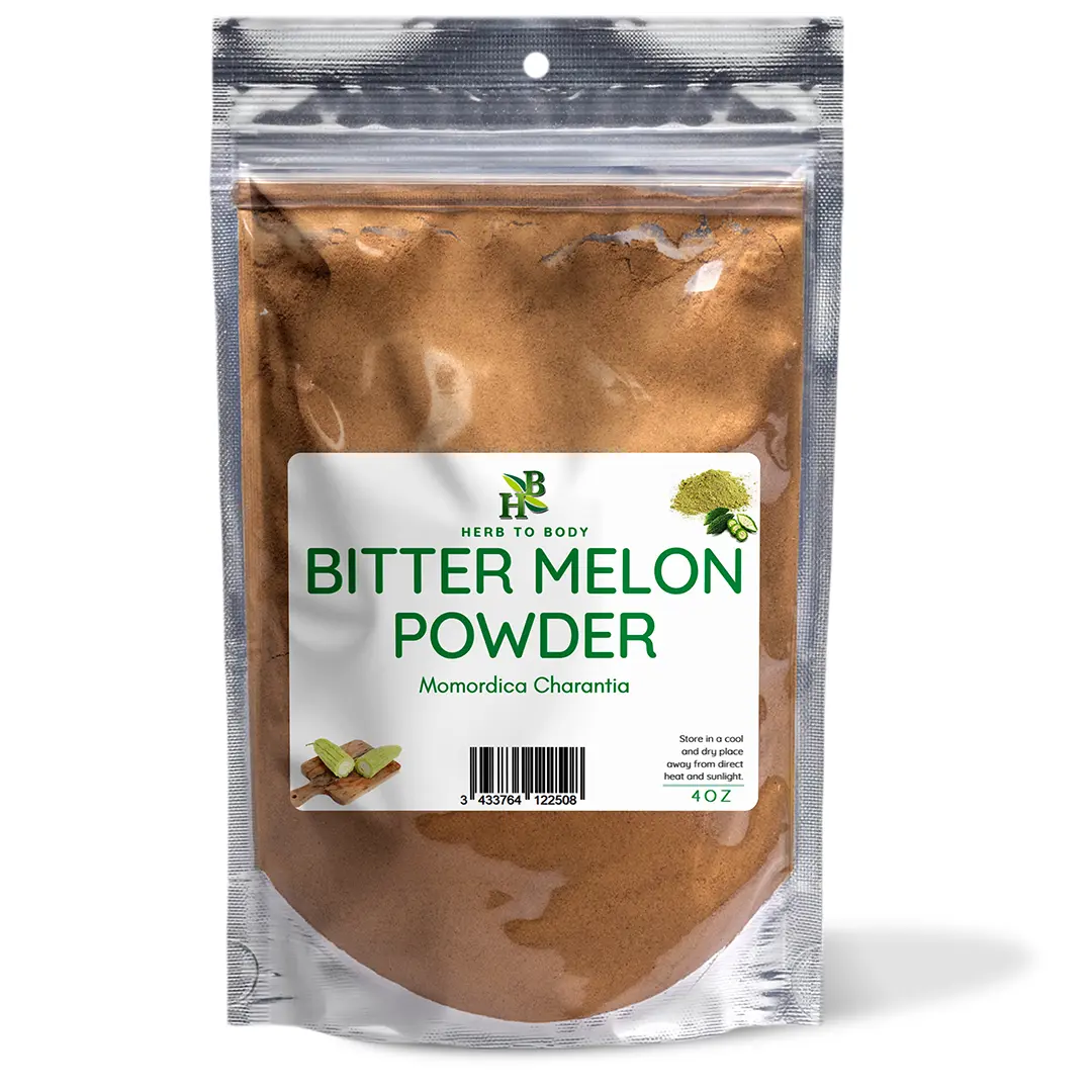 Herb To Body Bitter Melon Powder | Momordica Charantia | Organic | 4oz | Nutrient-Rich Superfood