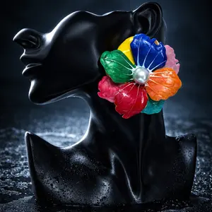 Hawaiian Bloom-Oversized Flower Studs
