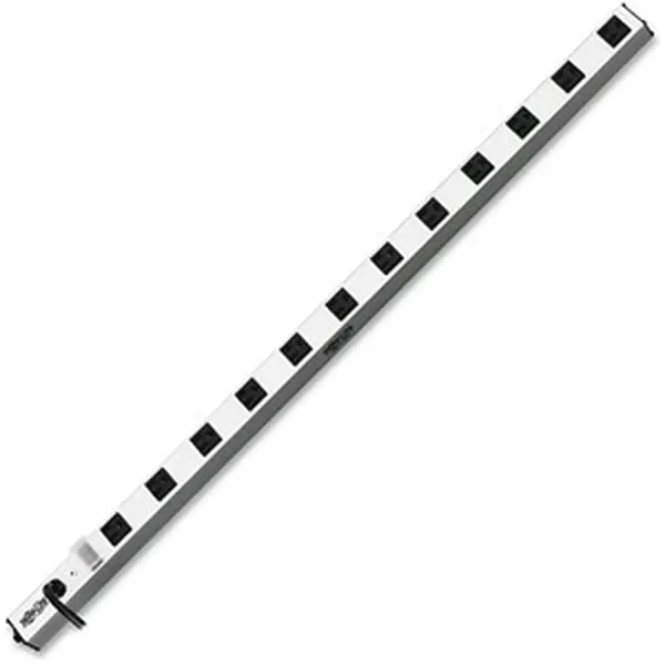 Tripp Lite TRPPS3612 12-Outlet Metal Aluminum Power Strip with Transparent Cord, Cover-Included Audio & Video Accessory