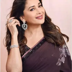 Indian traditional Designer georgette saree with unstitched blouse wine