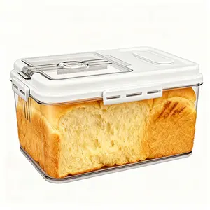 Bread Box, Sealed Bread Storage Container, Flip Lid Bread Organizer, Kitchen Countertop Bread Box, Homemade Bread, Cookies, Grains, and Fruits