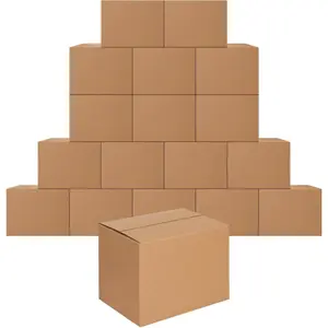 8x6x6 Inches Duty Shipping Boxes, 5 Layer Strength Corrugated Cardboard Boxes for Packing, Moving, Mailing, 18 Pack