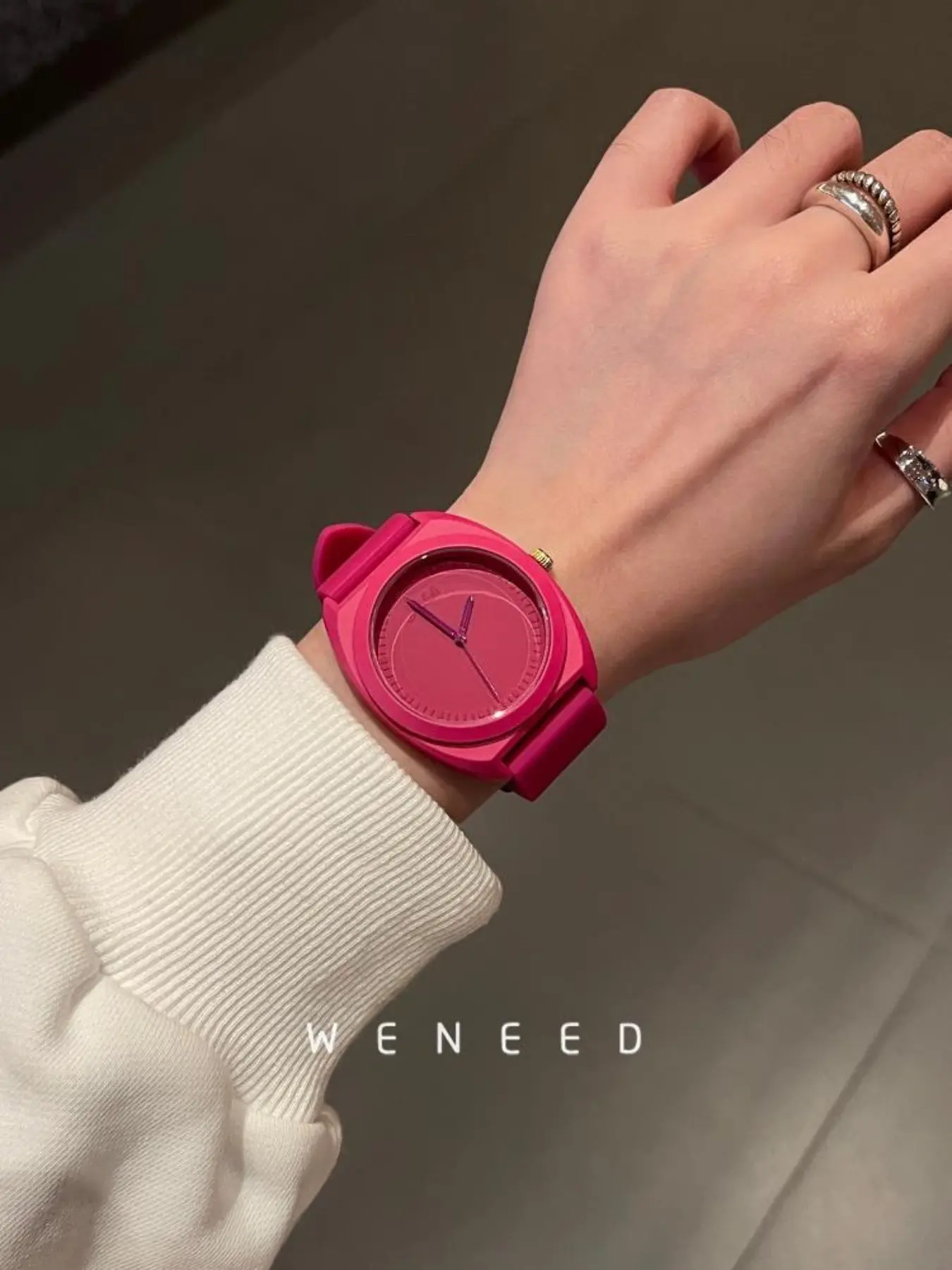 Matte Casual Analog Watch, Quartz Watch, Casual Fashion Wristwatch, Silicone Case with Matching Strap, Minimalist Design, Lightweight Comfort, Precise Timekeeping, All-Season Fashion, Quartz Analog Watches