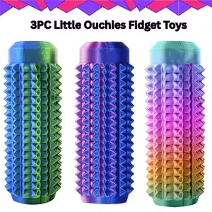 3PC Little Ouchies Fidget Keychain Toys, Fidgets for Anxiety & Stress Relief, Sensory Aid for ADHD, Ideal Gift for Birthdays