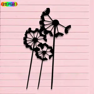 1pc Romantic Dandelion Metal Wall Art, Romantic Dandelion Statue Mural, Iron Craft, Perfect for Bedroom, Boudoir, Love Alcove Decor, Highquality Engraving, Artistic Metalwork, Valentine's Decor, Ideal Gift for Nature Lovers
