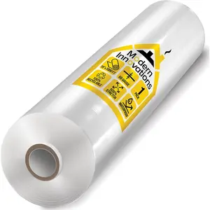 15 Inch Clear Stretch Wrap Replacement Roll (1 Refill Roll 1000 Feet) No Handle, Shrink Wrap for Moving, Packing Supplies for Wrapping Furniture, Plastic Pallet Cling