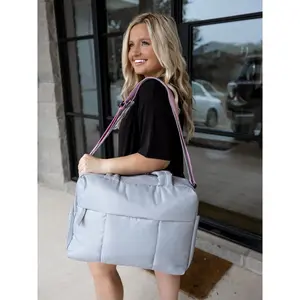 Puffer Quilted Duffle - Grey