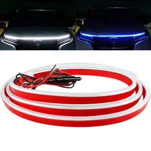 Car Hood LED Light Strip, 71 Inch Dynamic Scan Sequential DRL Light, Waterproof Flexible Car Hood Gap LED Strip, Universal 12V Exterior Light for Car SUV Truck, Auto Accessories