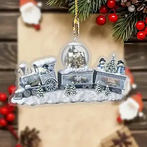 Acrylic Christmas Train Ornament