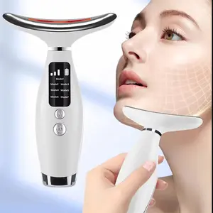 Neck and facial massager, Facial beauty massagers, portable, LED display, USB charging, with vibration function, suitable for facial, neck and shoulder care - women's skin care tools - ideal gift for Mother's Day