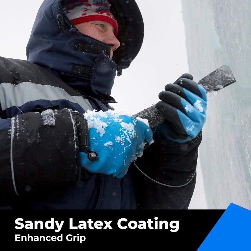 toolant Heavy Duty Winter Gloves, Latex Fully Soaked, 100% Waterproof Gloves, Thermal Insulated Winter Dipped Gloves springtok