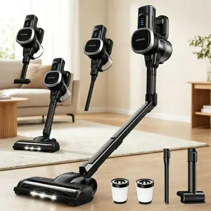 【2026 New Arrivals】 MIUZZY 206 Cordless Vacuum Cleaners for Home, 6-in-1/47Min/250W 24kPa Foldable Powerful Suction, Self-Standing Cordless Stick Vacuum Cleaner, Lightweight Anti-Tangle Rechargeable Vacuum for Floor/Carpet/Pet Hair/Car tiktokshopspringglo