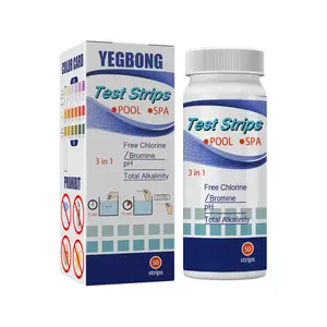 Yegbong Test Strips, Swimming Pool Speed Residual Chloric Acid Base Number Total Alkalinity Total Hardness Water Quality Test Paper
