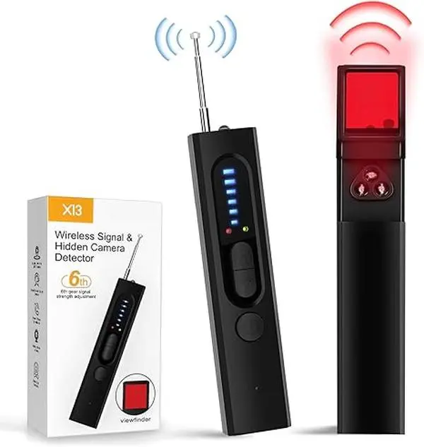Hidden Camera Detectors,  Listening Device Detector, GPS Tracker Detector,Hidden Device Finder, Wireless Signal Scanner for Office, 5 Levels Sensitivity 4 Modes,30H Working Time