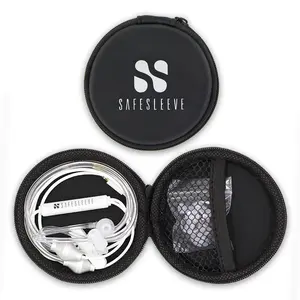 SafeSleeve EMF Protection Anti Radiation Free Air Tube Headphones: Reduces EMF Radiation 5G, Aluminum Metal Earbuds with Microphone & Volume Control, for All Devices