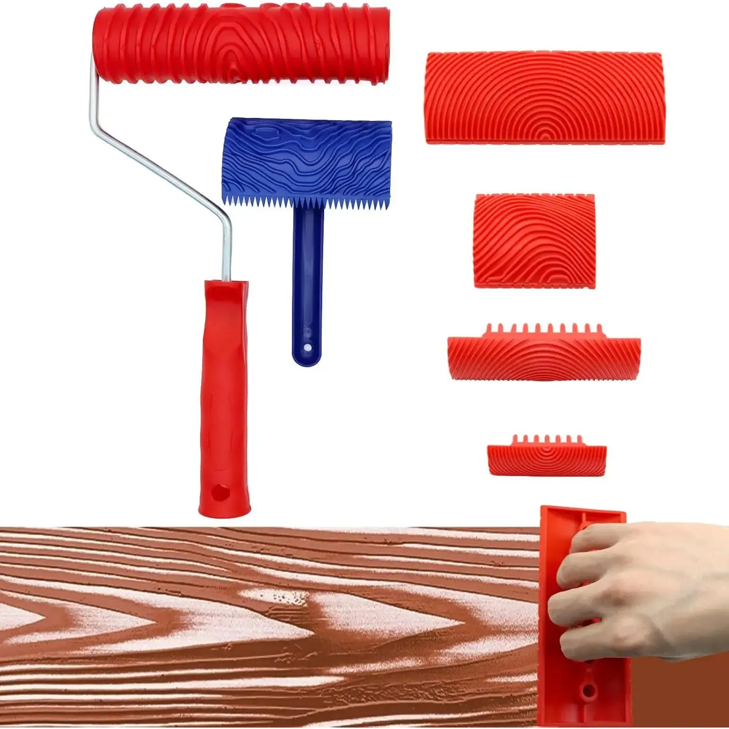 Wood Grain Tool - Natural Woodgrain Maker for Decorative Painting Premium Wood Graining Tool Set Enhance Your DIY Projects with Wood Grain Patterns, TikTokShopBlackFriday