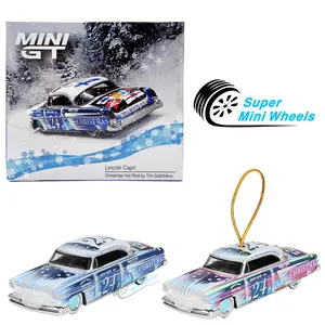 Mini GT 1:64 Lincoln Capri Christmas Hot Rod by Tim Sadchikov 2 Cars Set 2024 Christmas Limited Edition 1of 9999