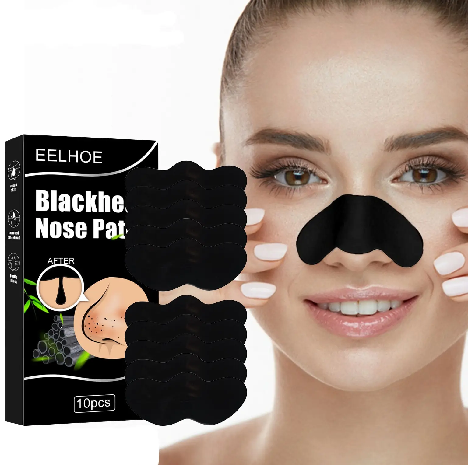 Deep Cleansing Nose Patch, Nose Patches for Improving Blackhead, Pimple, Acne, Zit, Deep Cleansing Nose Strips for Blackhead Removal, Skincare Products for Women & Men