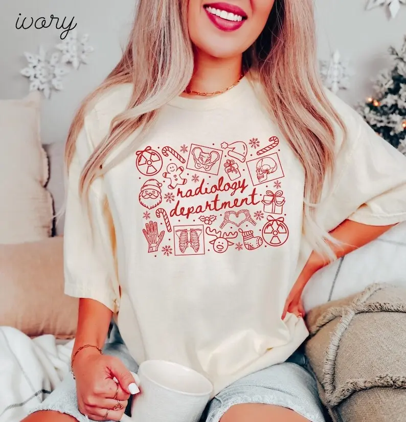 Radiology Department Christmas  Shirt • RAD Tech Holiday Work Tees • X-ray Tech Gifts • Xray Technologist • CT MRI Tech Gift