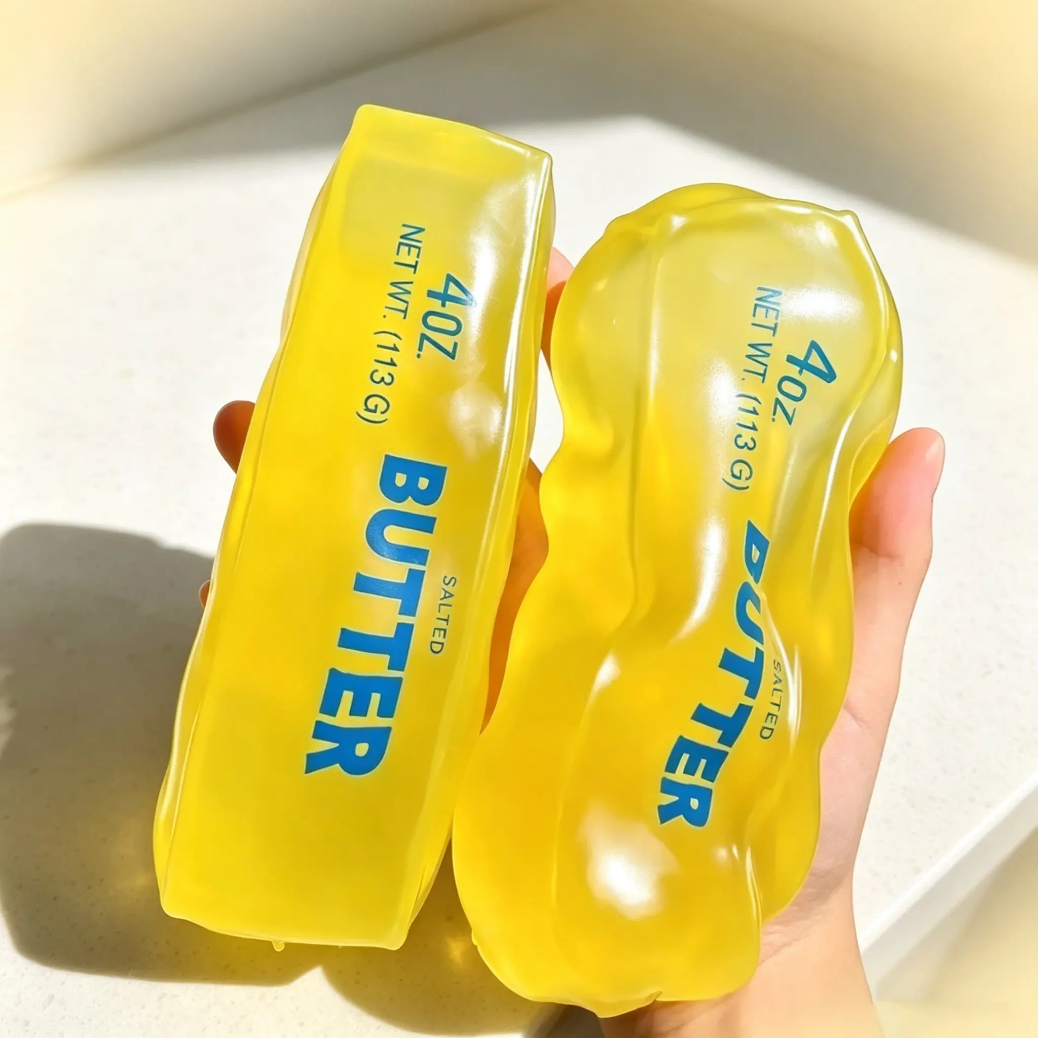 Clear Butter Stick Moldable Squishy Toy, Soft ASMR Sensory Fidget Toy, Portable Desk Stress Relief Toy for Office, Teens & Adults Holiday Gift