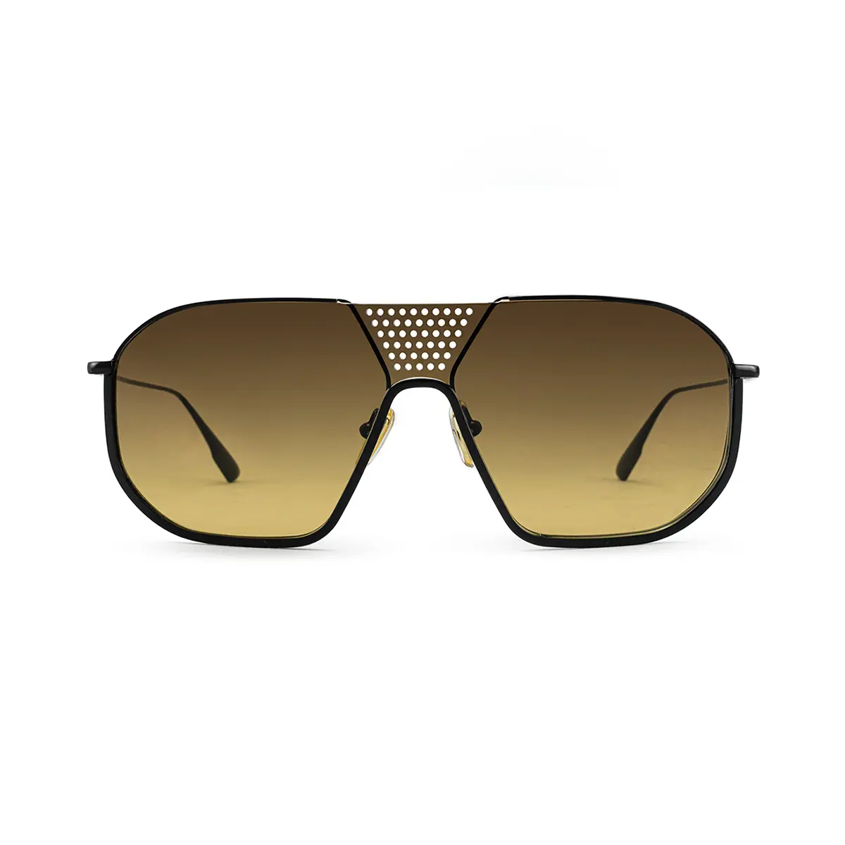 Infinit Indianapolis Sunglasses, Black Shiny + Brown