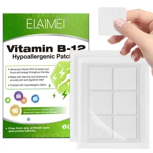 Elaimei Vitamin B12 Patch, B Vitamin Complex, 60pcs Per Box, Enriched with Iron & Vitamins, Ideal for Daily Body Care, No Flammable Ingredients, for Daily Health Bundle