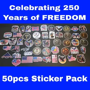 U.S. 250th Anniversary 50pcs Sticker Pack with extras.
