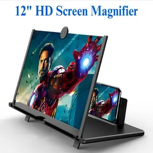 Mobile Phone Magnifier Ultra-HD Screen Magnifier for Easy TV Viewing Dual Orientation for Landscapes and Portrait Use Eye Protection Full-Screen Mobile Phone Magnification Cellphone Stand Black budget big screen accessories hd convenient thoughtful set
