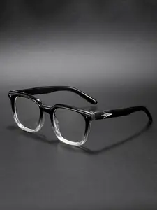 CATERSIDE Unisex Anti-Blue Light Tr90 Frame Glasses, Square Frame Eyeglasses, Trendy Casual Frames, Casual Style, All Season Use, Perfect for Beach Cycling Music Festivals Driving Street Photography, Stylish Protective Glasses