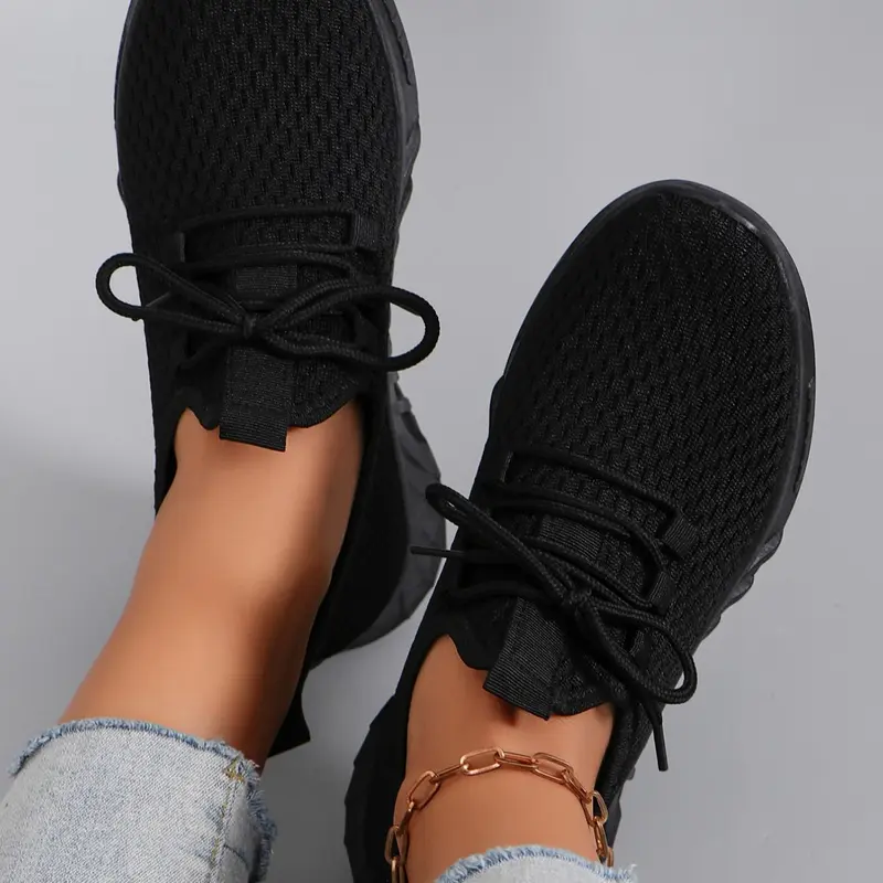 Women's Fashionable Lace Up Low Top Textile Sneakers, Casual Comfortable Breathable Sports Shoes, Female All-match Round Toe Shoes for Daily Wear, Lightweight Casual Sneakers, Low Top Trainers, Lowtop Casual Sneaker