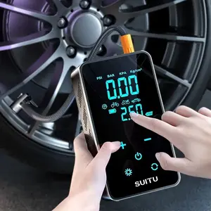 Portable Car Air Pump with Digital Display, 1 Count Electric Car Tire Inflator, Multifunctional Car Air Pump, Professional Tire Inflator for Car, Motorcycle, Bicycle, Tent, Boat